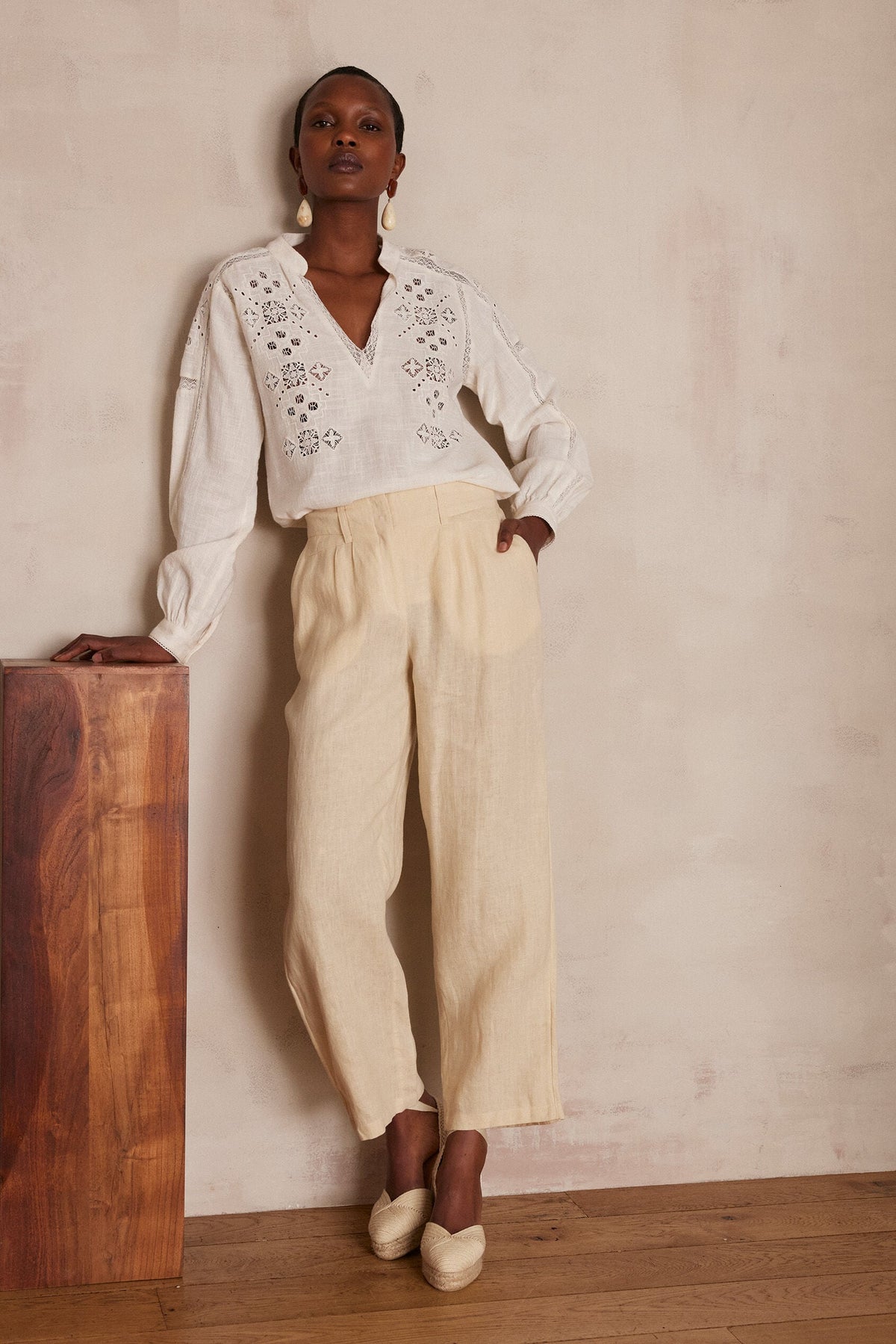 Bastien Linen Trousers - Natural