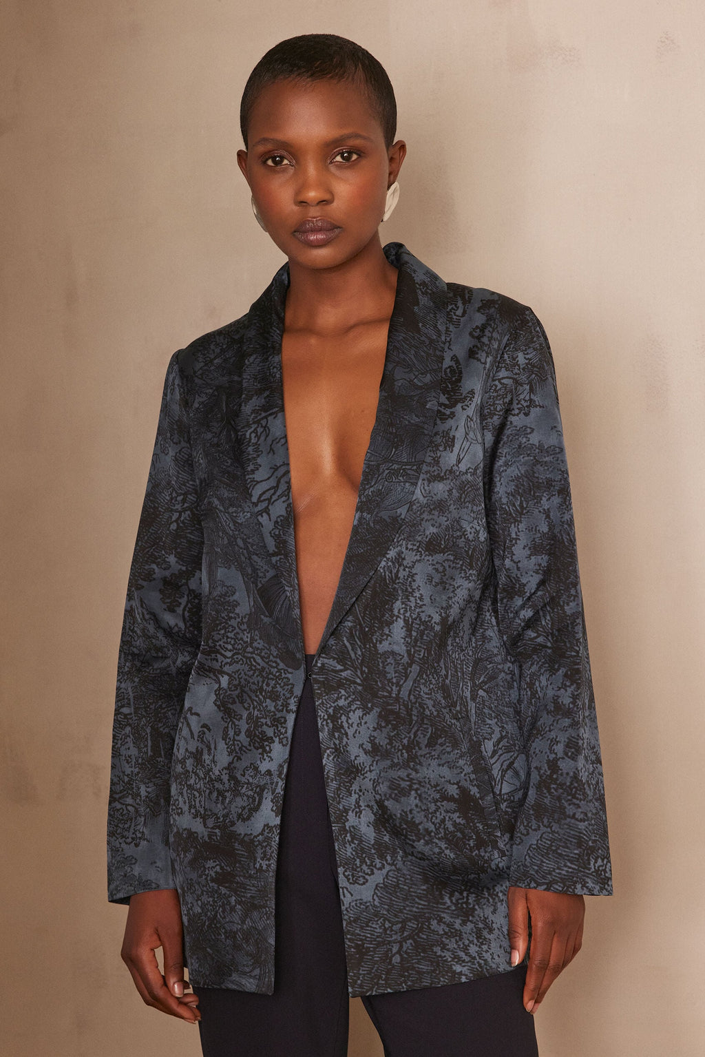 Denyse Printed Jacket - Light Washed