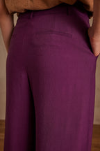 Flaubert Plain Trousers - Dark Fuchsia