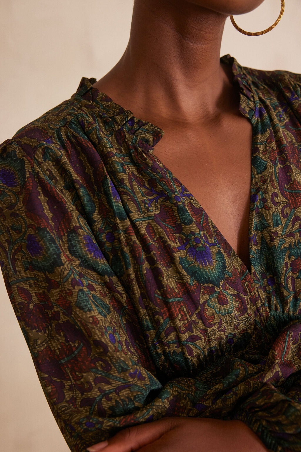 Flou Lorette Printed - Dark Brown