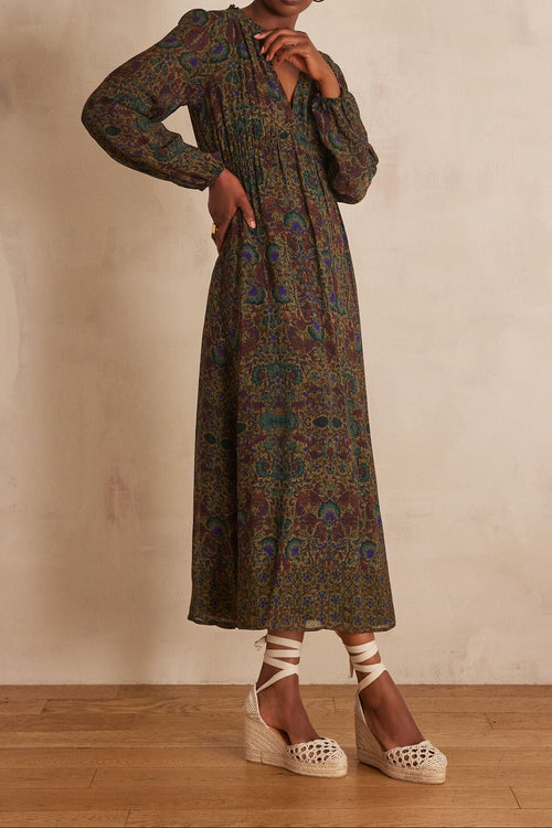 Lorette Dress - Dark Brown