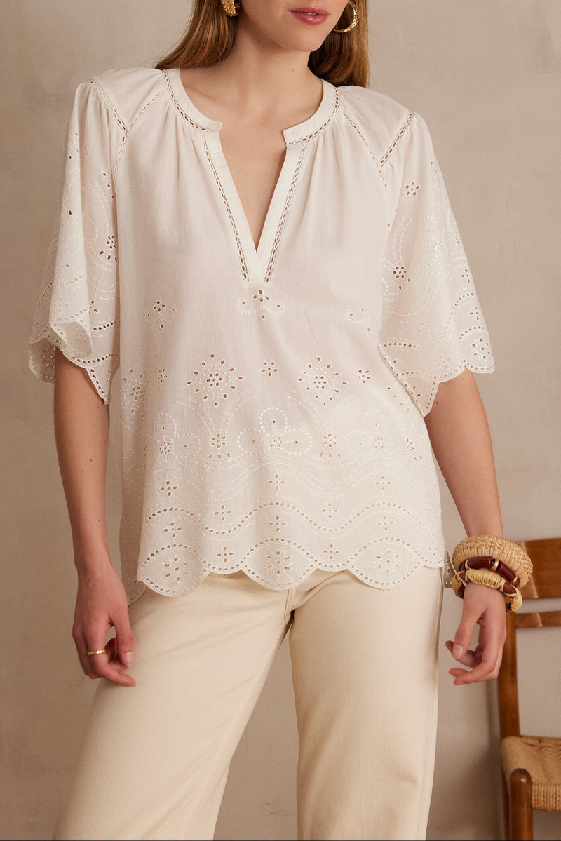 Blusa Pyma - Crudo