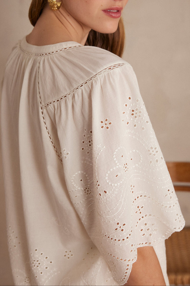 Blusa Pyma - Crudo