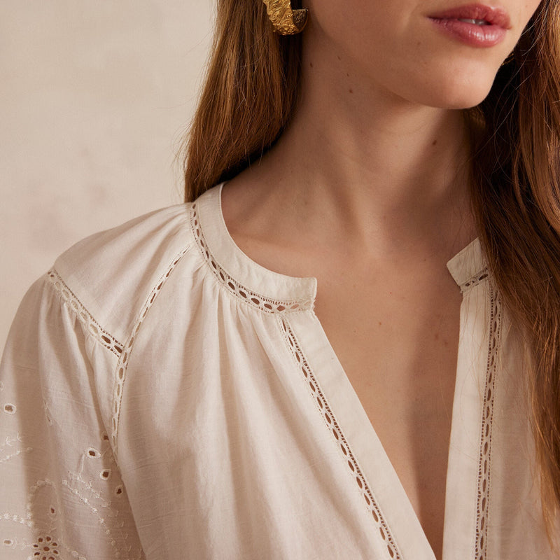 Blusa Pyma - Crudo