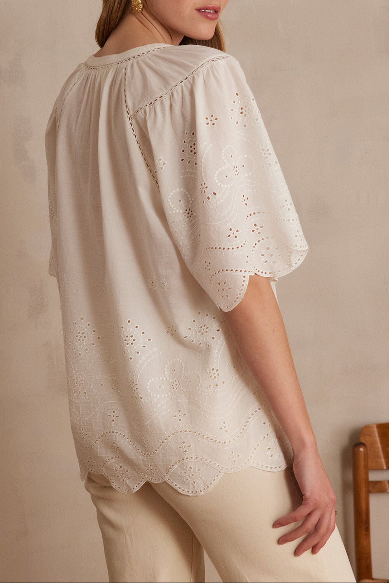 Blusa Pyma - Crudo