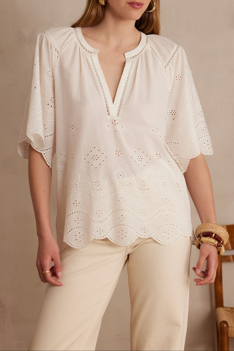 Blusa Pyma - Crudo
