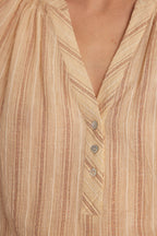 Plum Striped Blouse - Natural
