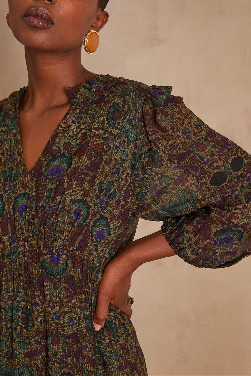 Robe Marlene - Marron Fonce