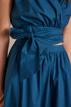 Pâquerette Poplin Blouse - Petrol Blue
