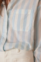 Marilou Loose Striped Blouse - Light Emerald