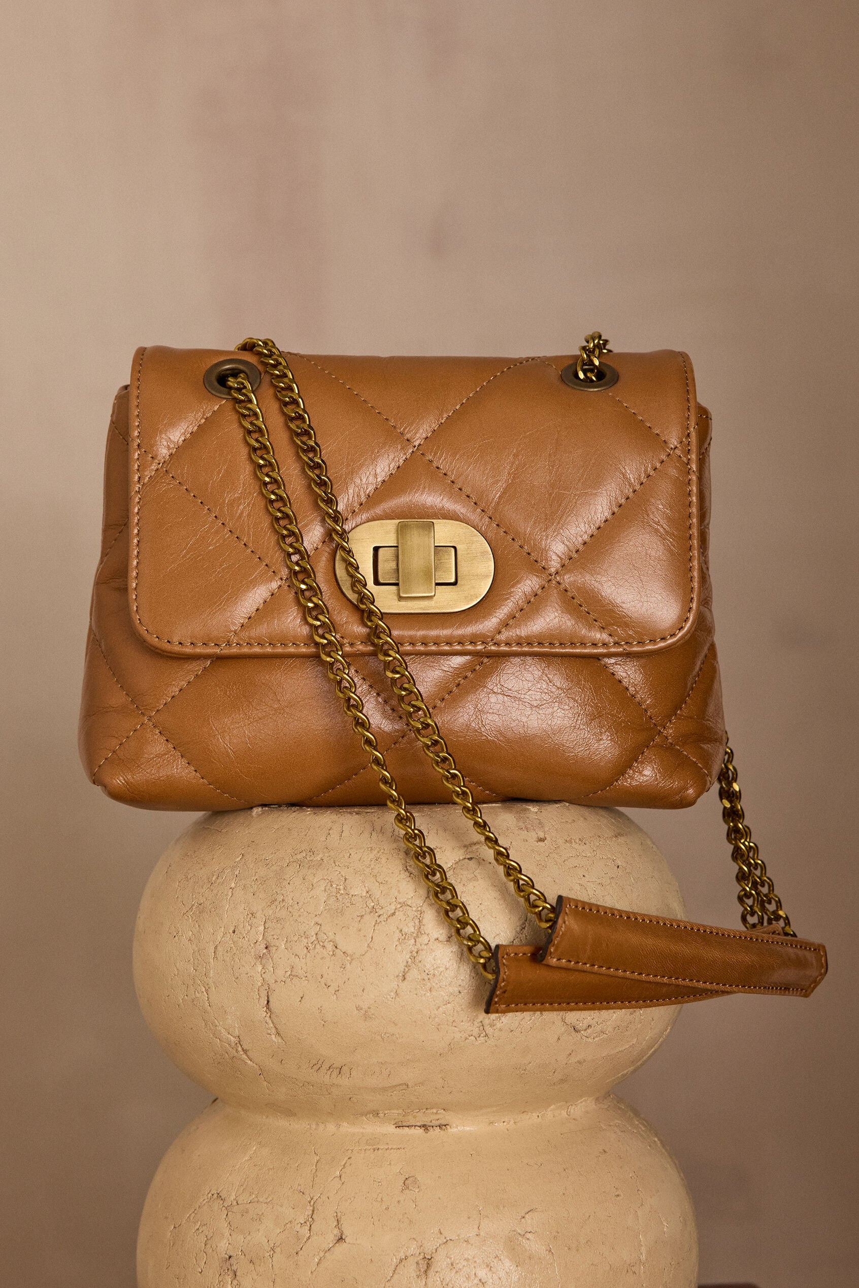 Petit Sac Gaby Mini - Camel Clair