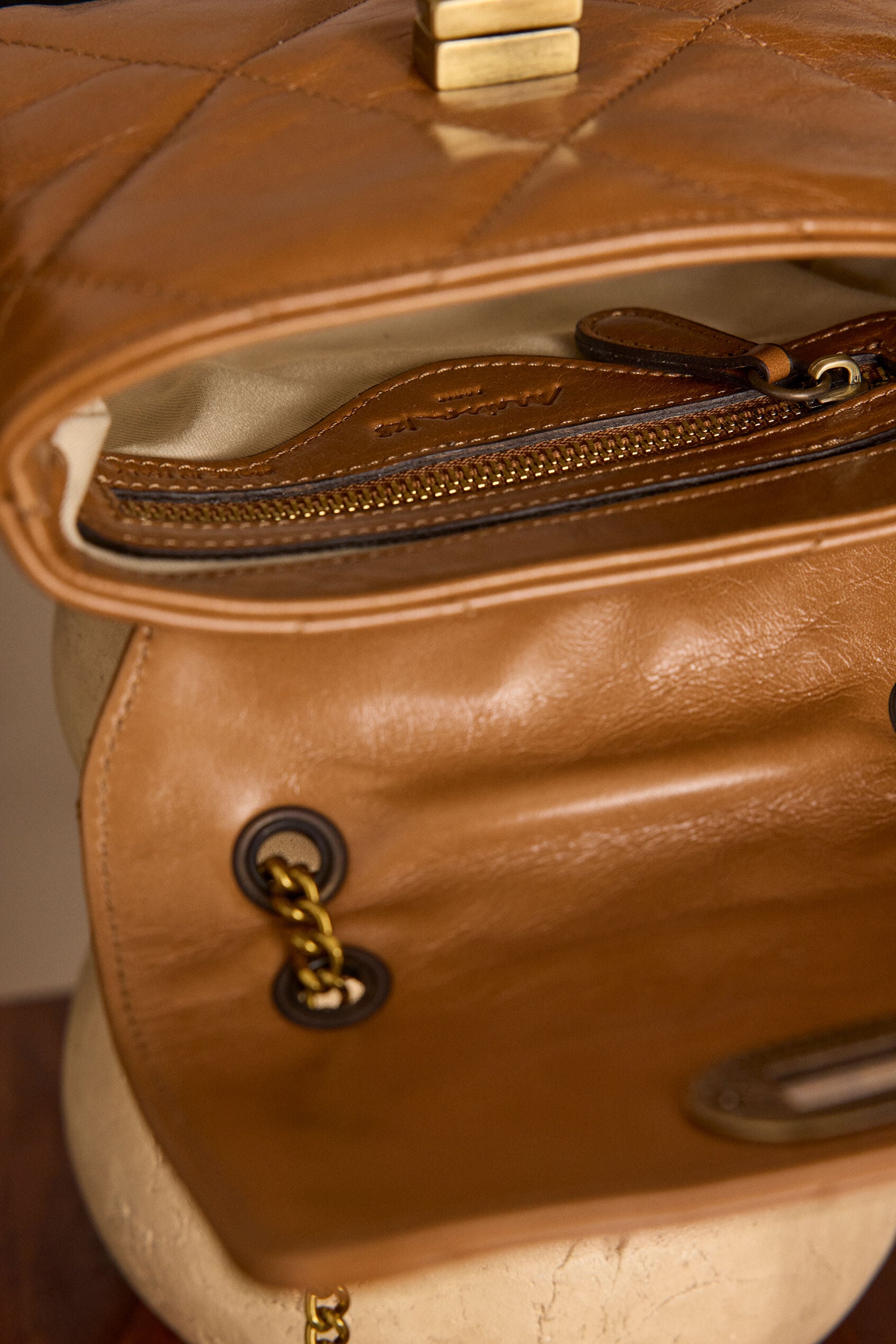 Petit Sac Gaby Mini - Camel Clair