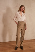 Plain Benito Trousers - Leaf