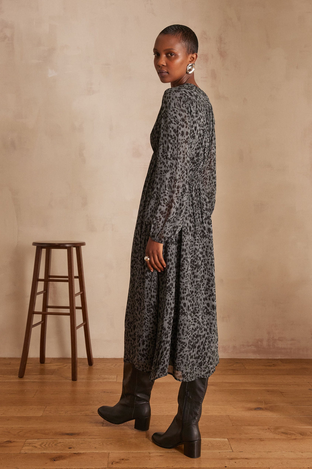 Flou Léo Printed - Mouse Grey