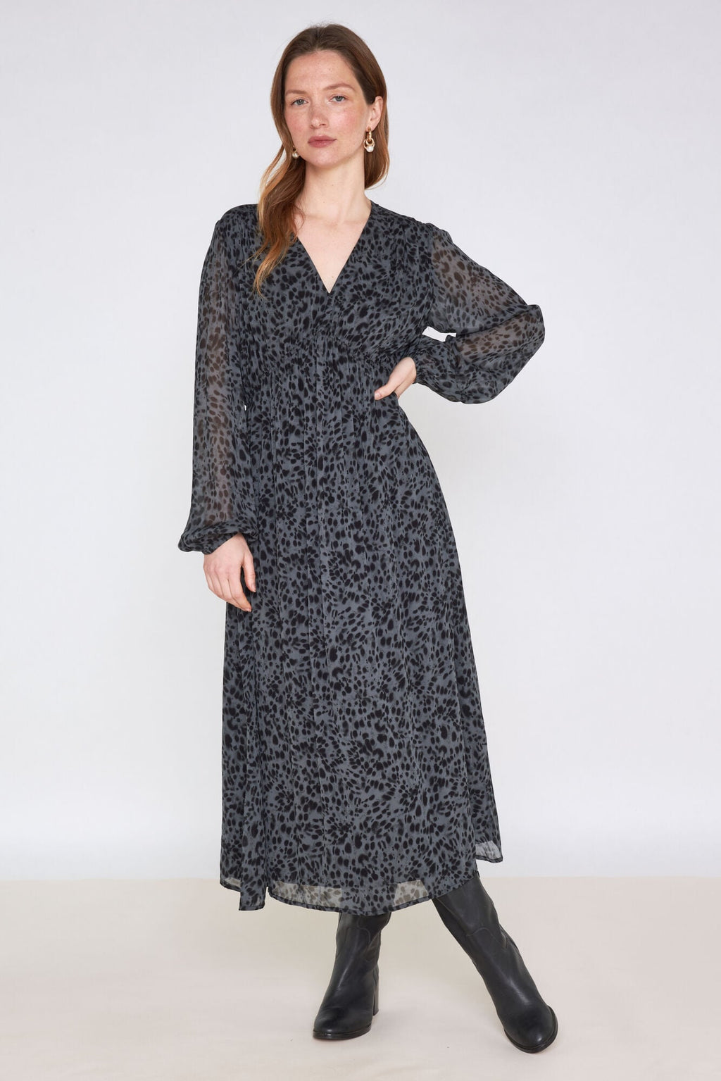 Flou Léo Printed - Mouse Grey