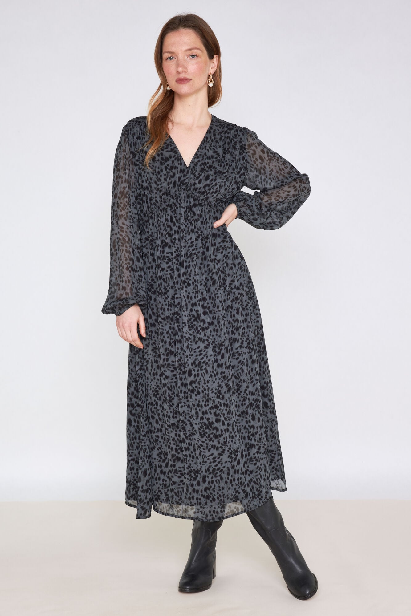 Flou Léo Printed - Mouse Grey