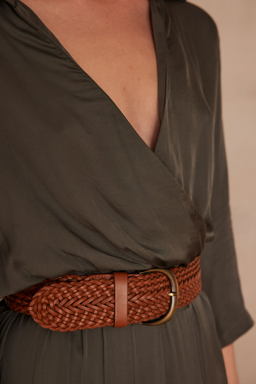 Lorina Flowing Dress - Khaki