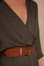 Lorina Flowing Dress - Khaki