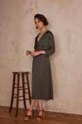 Lorina Flowing Dress - Khaki