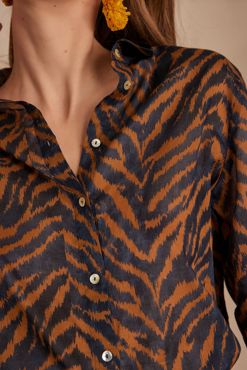 Colette Zebra Print Blouse - Ink