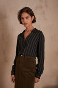 Betsy Striped Blouse - Khaki