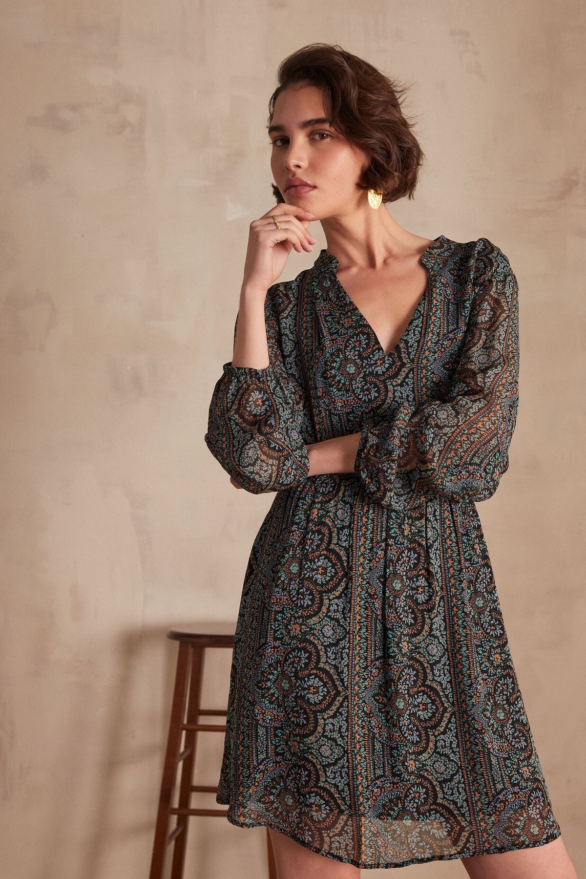 Flou Lindy Printed - Black