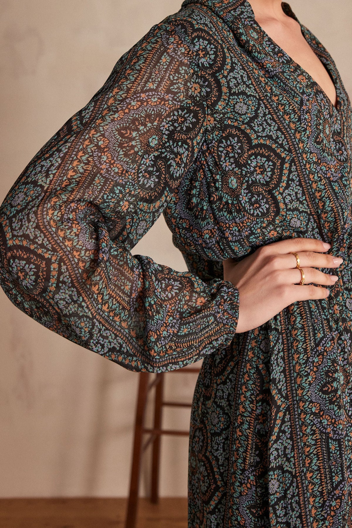 Flou Lindy Printed - Black
