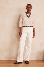 Léa Overdyed Trousers - White