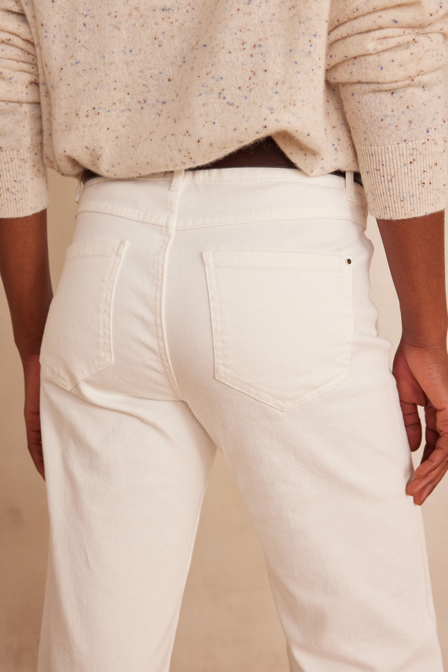 Léa Overdyed Trousers - White