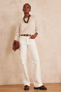 Léa Overdyed Trousers - White