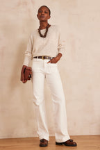 Léa Overdyed Trousers - White