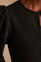 Paco Embroidered Blouse - Black