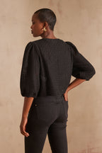 Paco Embroidered Blouse - Black