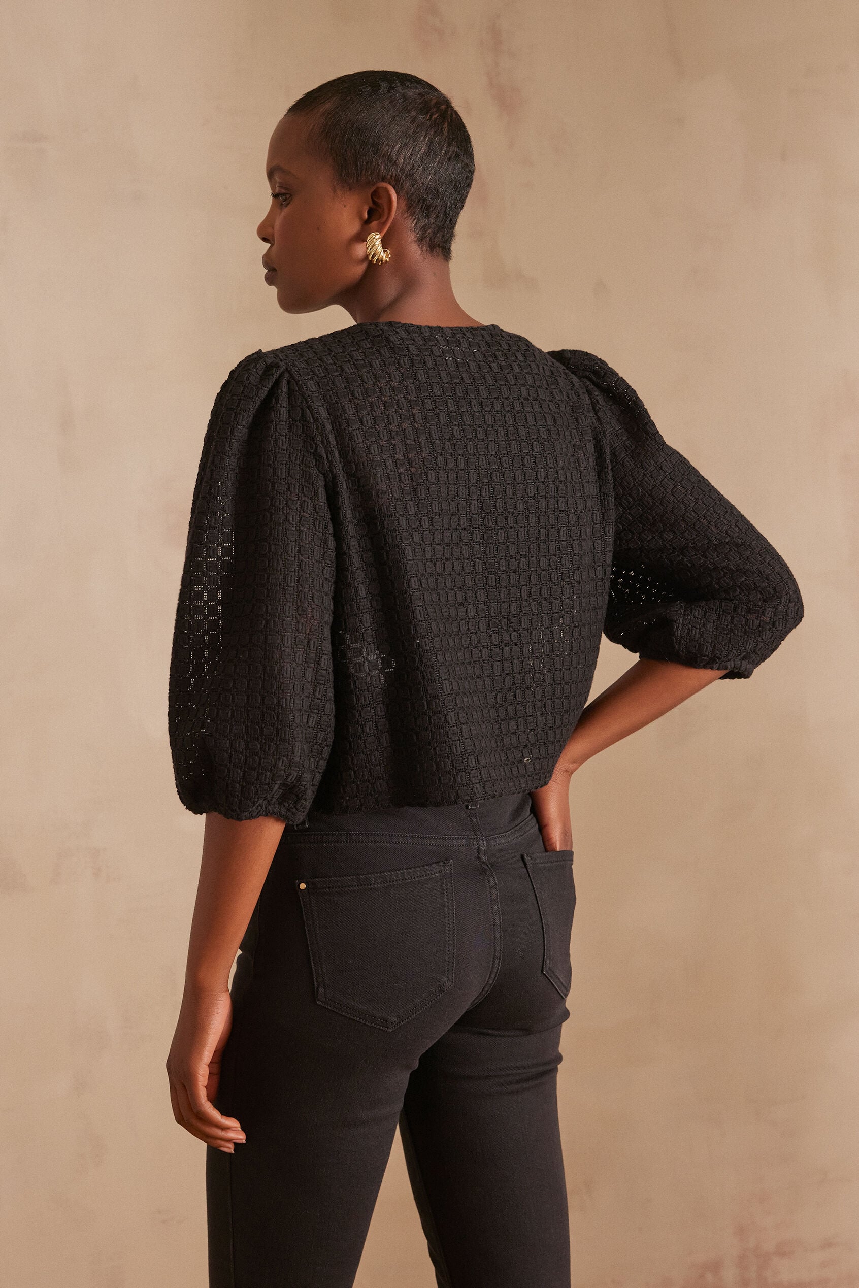 Paco Embroidered Blouse - Black