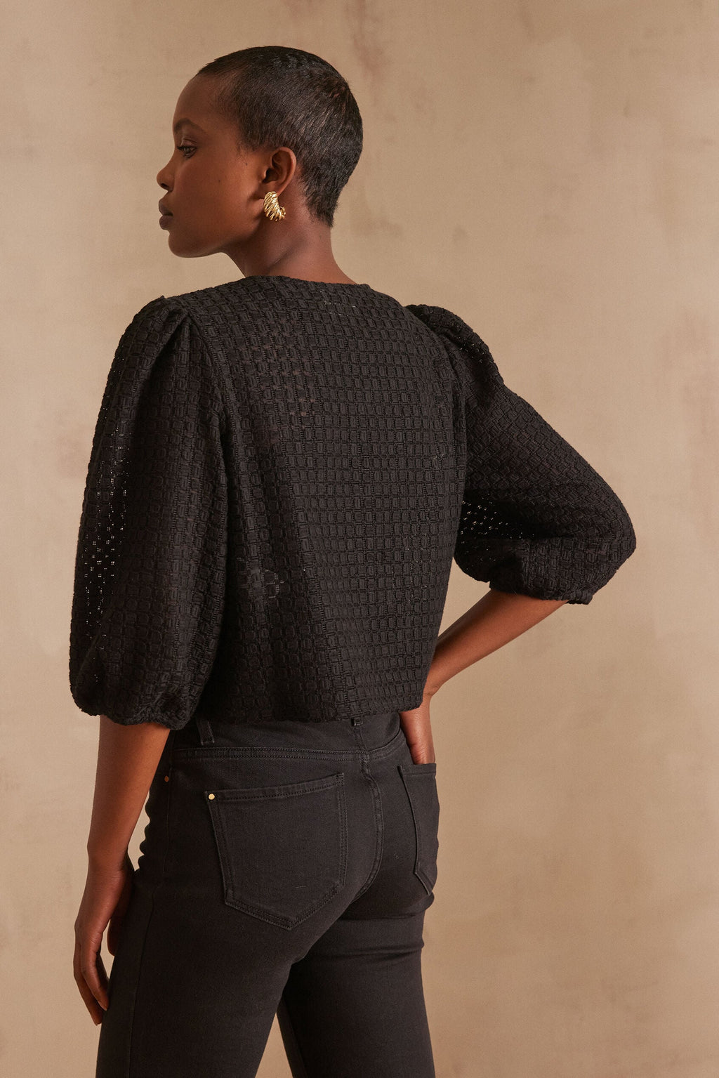 Paco Embroidered Blouse - Black