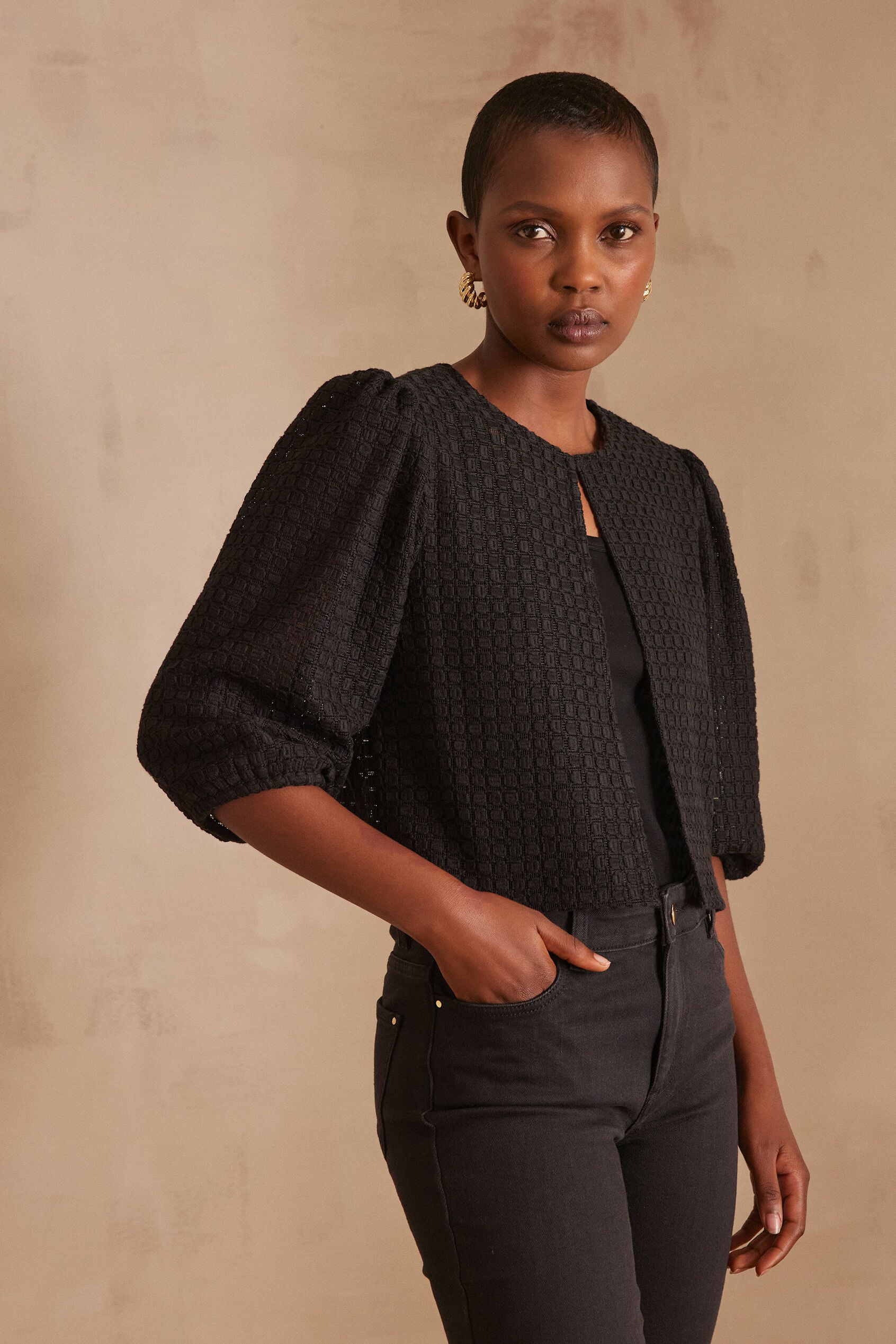 Paco Embroidered Blouse - Black