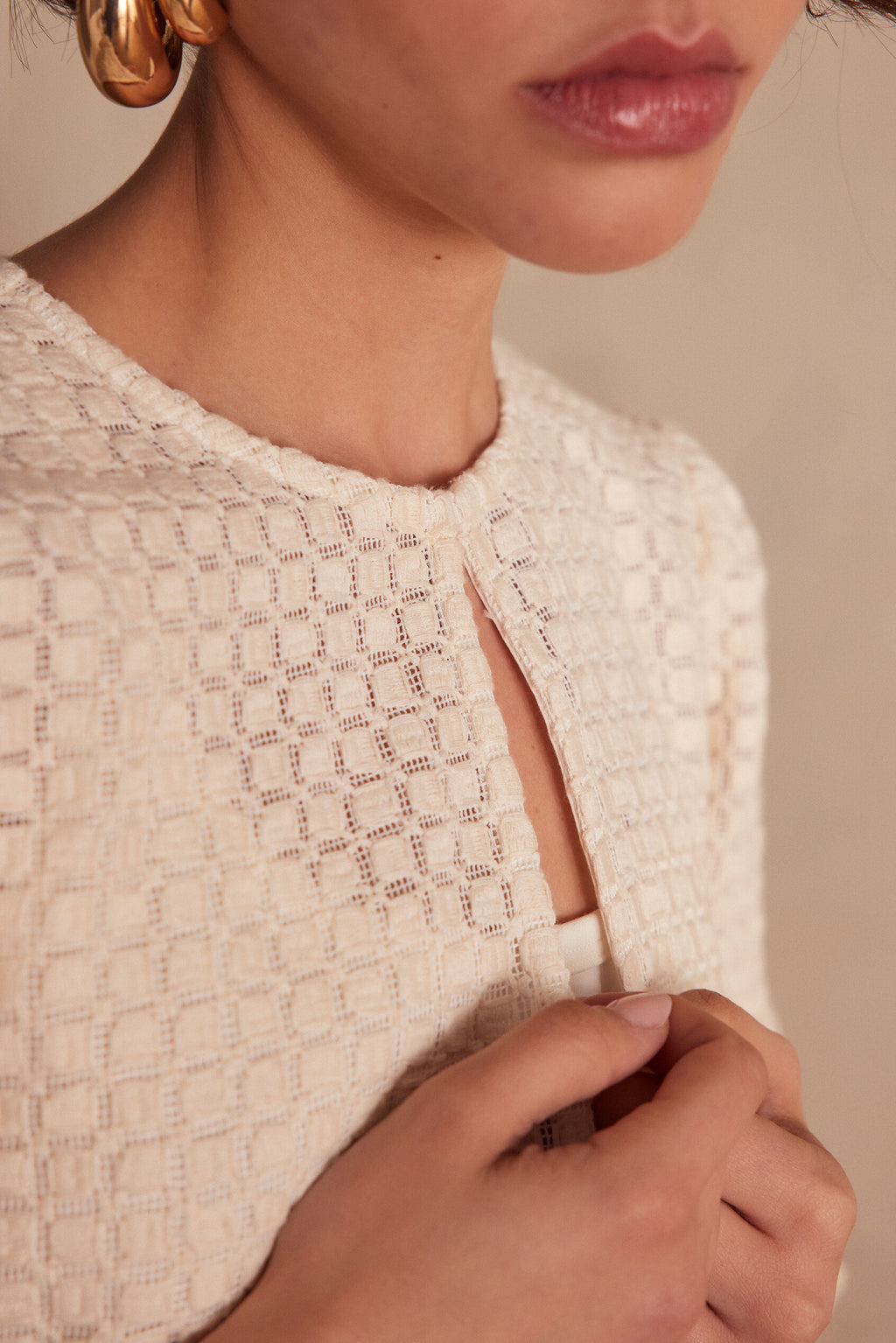 Paco Embroidered Blouse - Cream