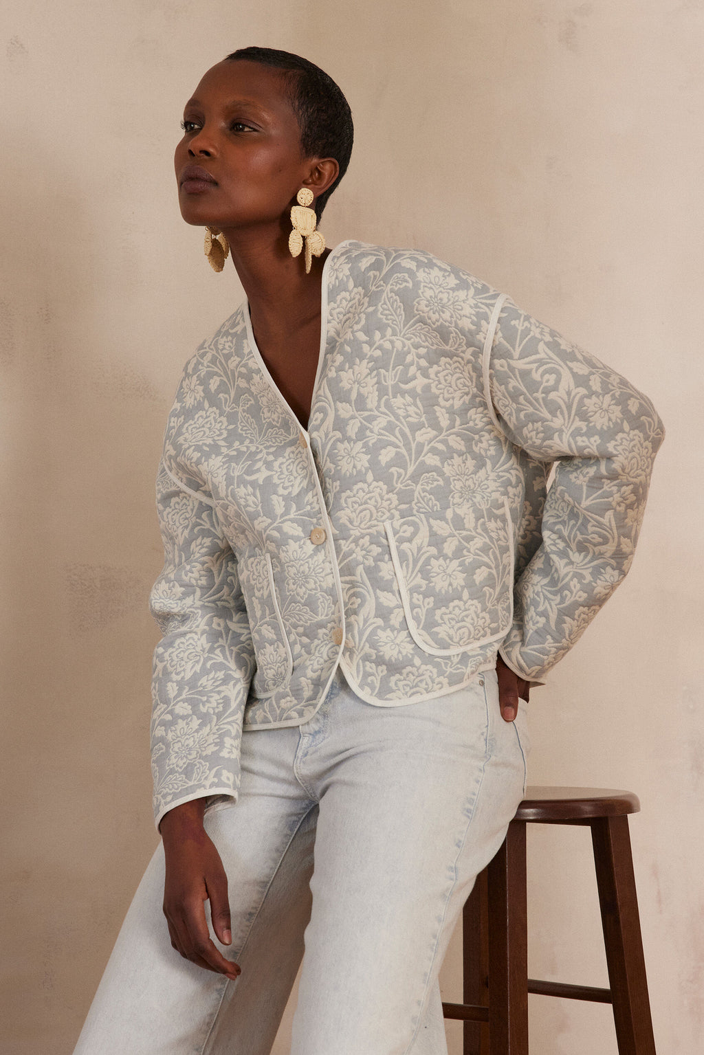 Colette Two-Tone Jacket - Glacier