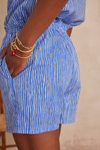 Matisse Striped Shorts - Blue