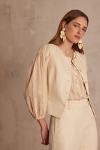 Gilet Cliff Uni - Crème