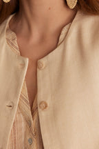 Gilet Cliff Uni - Crème