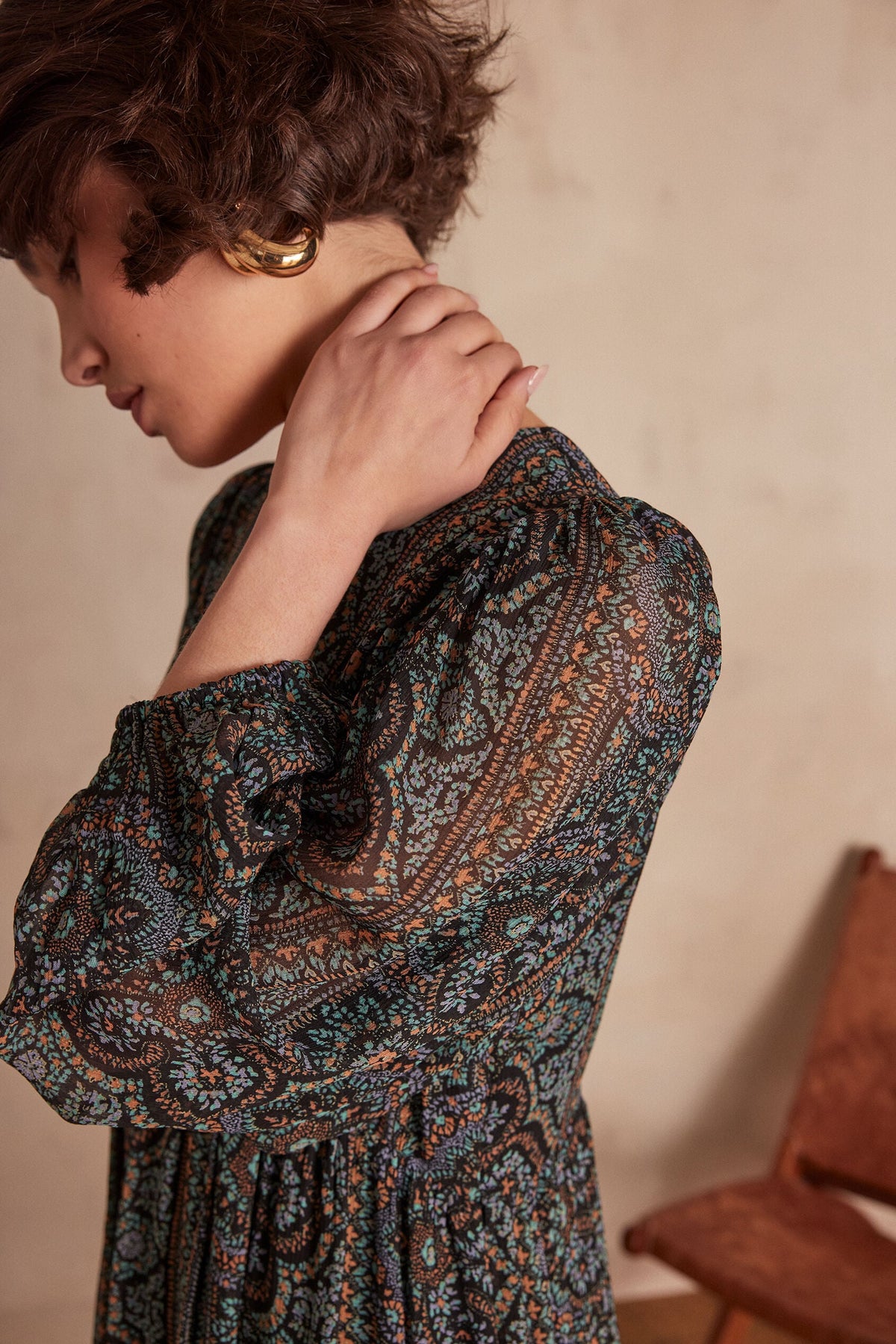 Flowing Liviana Print - Black