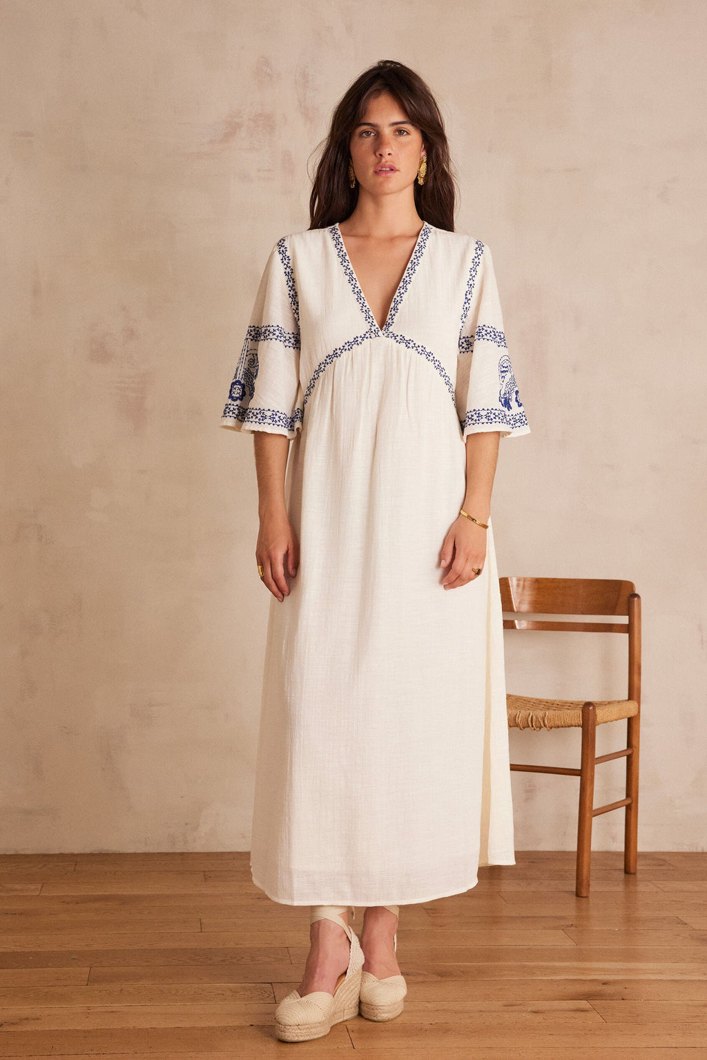 Loose Romy Embroidered - Blue