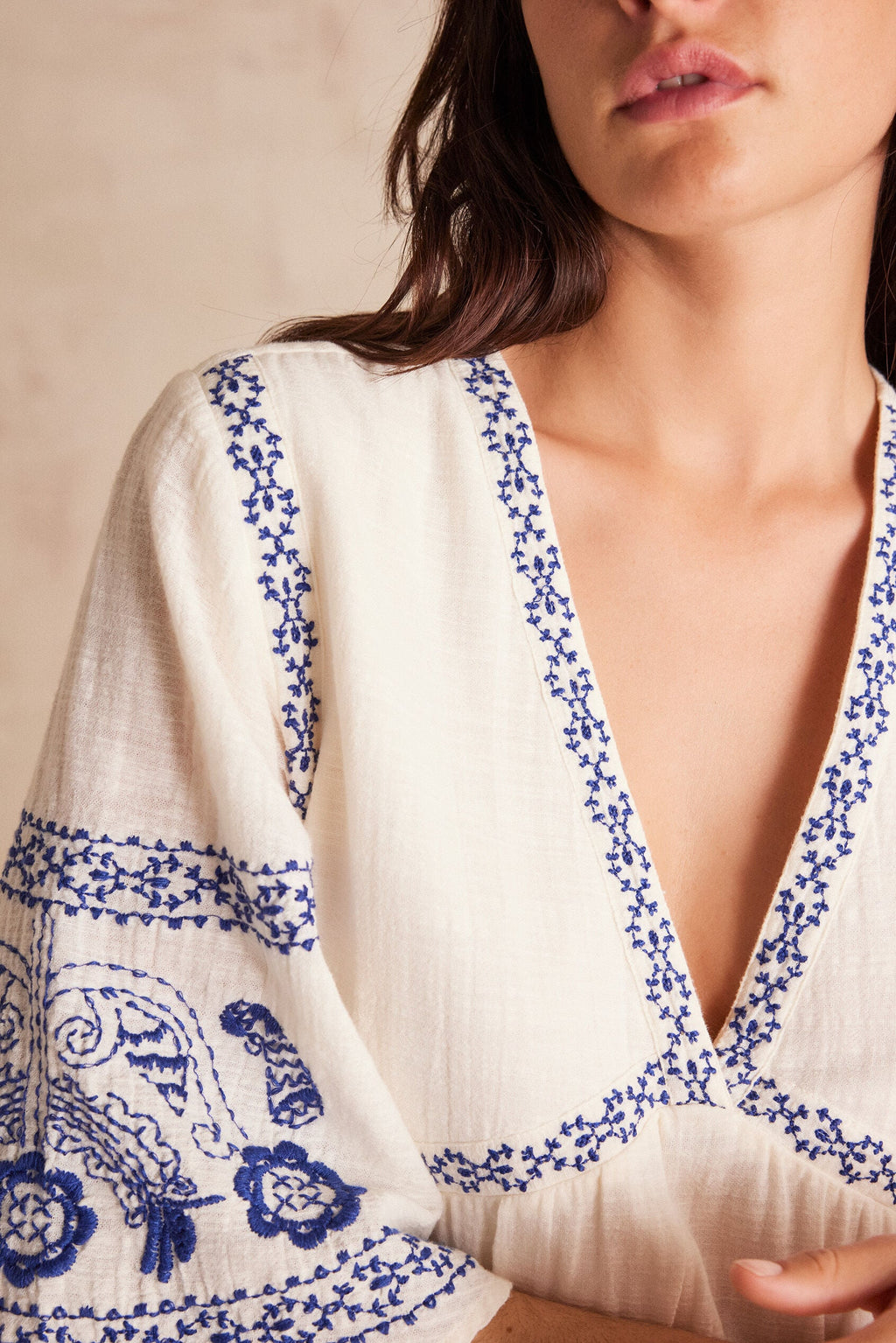 Loose Romy Embroidered - Blue