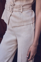 Plain Layla Trousers - Cream