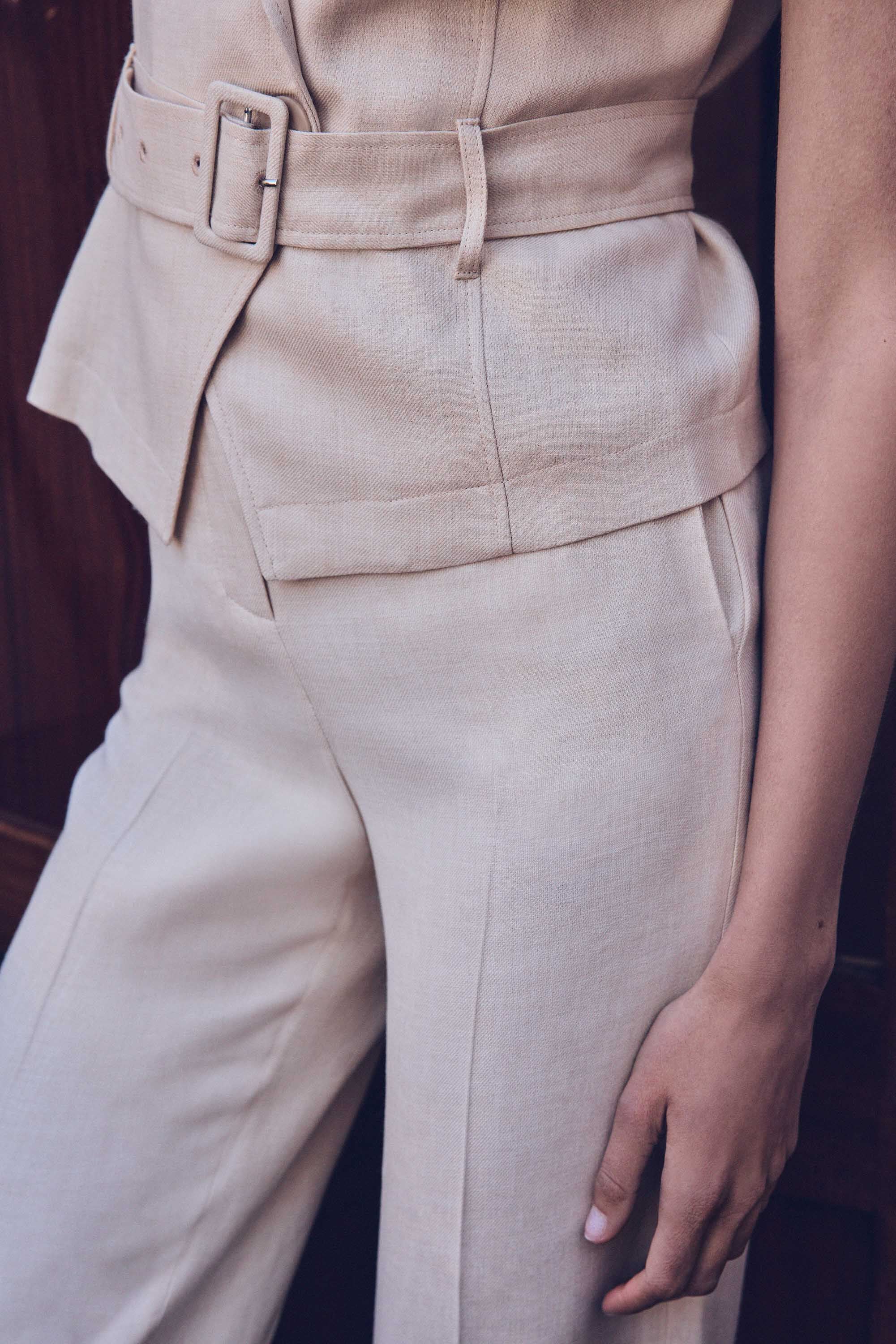 Plain Layla Trousers - Cream