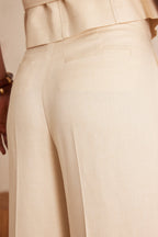 Plain Layla Trousers - Cream