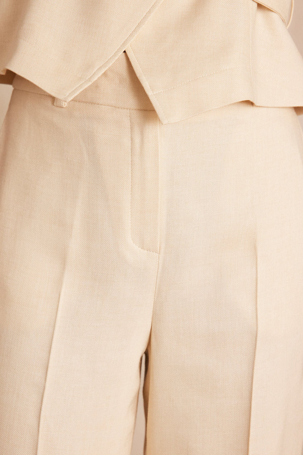 Plain Layla Trousers - Cream