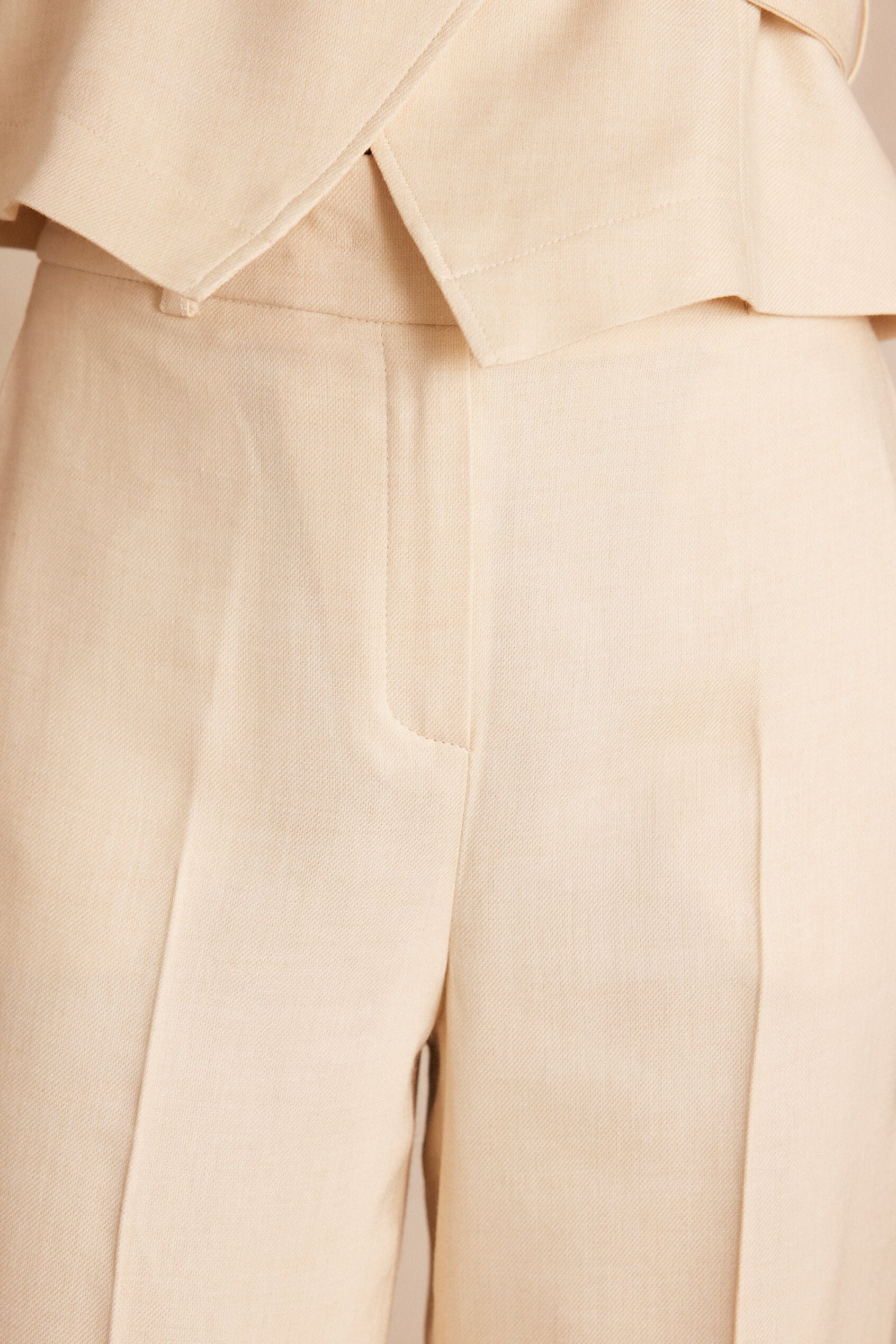 Plain Layla Trousers - Cream