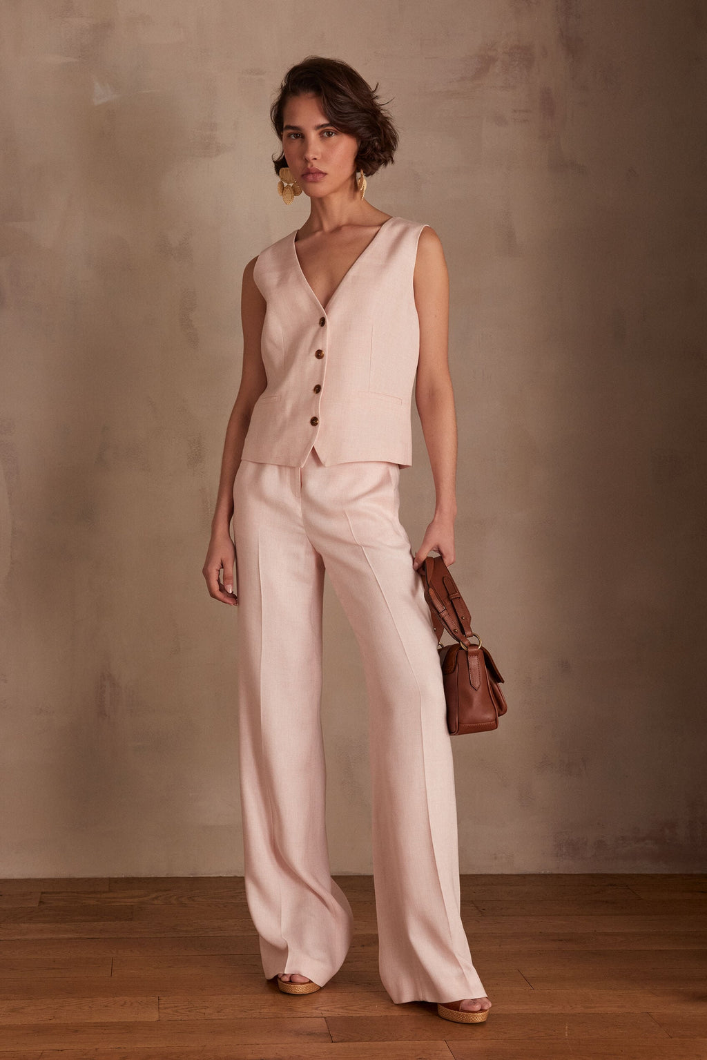 Plain Layla Trousers - Primerose